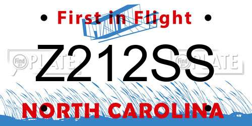 Z212SS North Carolina License Plate