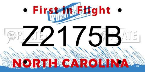 Z2175B North Carolina License Plate