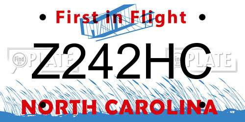 Z242HC North Carolina License Plate