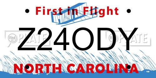 Z24ODY North Carolina License Plate