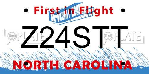 Z24STT North Carolina License Plate