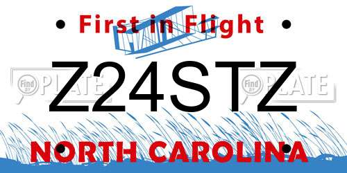 Z24STZ North Carolina License Plate