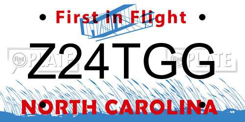 Z24TGG North Carolina License Plate