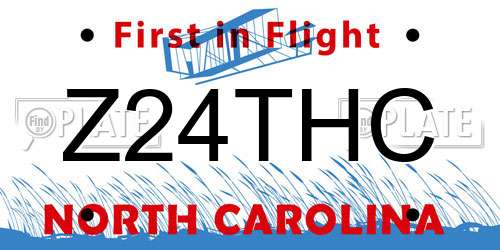 Z24THC North Carolina License Plate