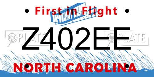 Z402EE North Carolina License Plate