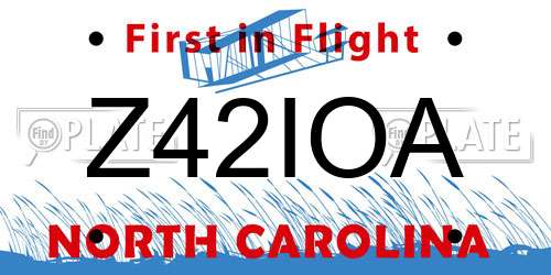Z42IOA North Carolina License Plate