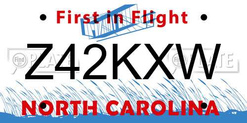 Z42KXW North Carolina License Plate