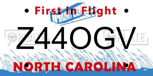 Z44OGV North Carolina License Plate