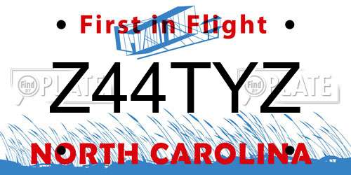 Z44TYZ North Carolina License Plate