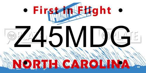 Z45MDG North Carolina License Plate