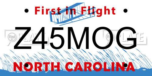 Z45MOG North Carolina License Plate