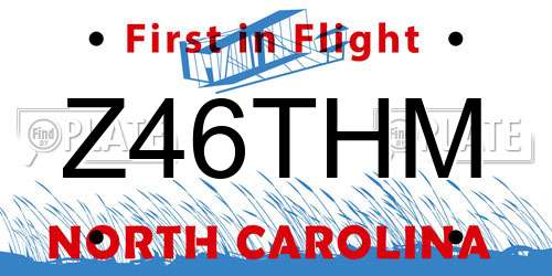 Z46THM North Carolina License Plate