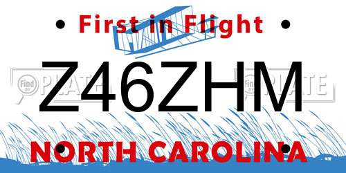 Z46ZHM North Carolina License Plate