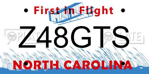 Z48GTS North Carolina License Plate