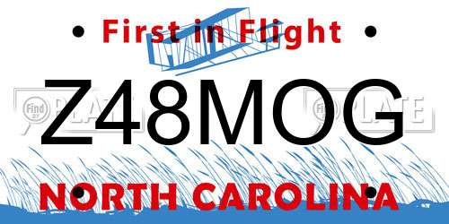 Z48MOG North Carolina License Plate