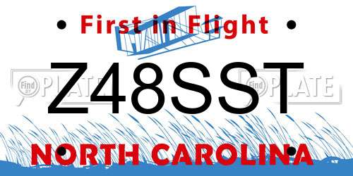 Z48SST North Carolina License Plate