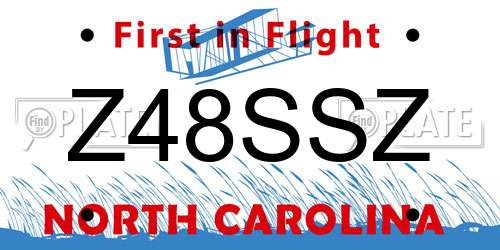 Z48SSZ North Carolina License Plate