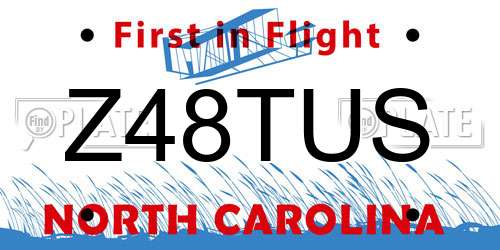Z48TUS North Carolina License Plate