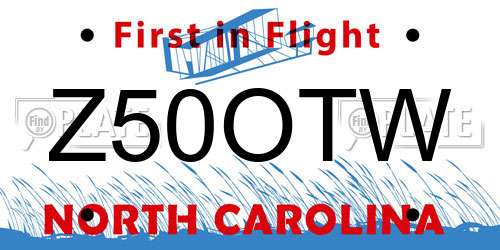 Z50OTW North Carolina License Plate