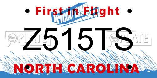 Z515TS North Carolina License Plate