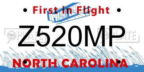 Z520MP North Carolina License Plate
