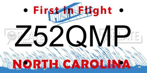 Z52QMP North Carolina License Plate