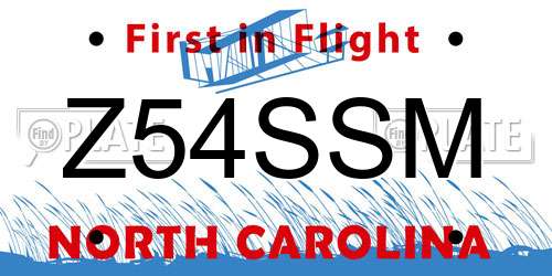 Z54SSM North Carolina License Plate
