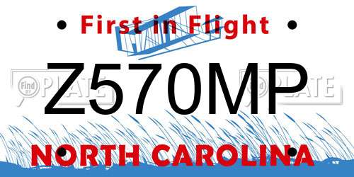 Z570MP North Carolina License Plate