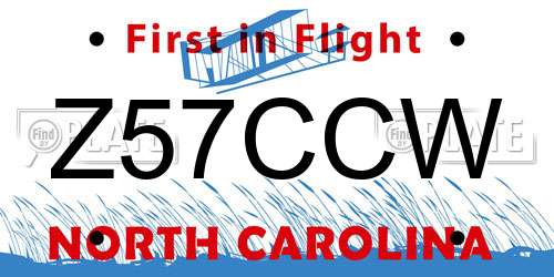 Z57CCW North Carolina License Plate