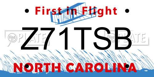 Z71TSB North Carolina License Plate