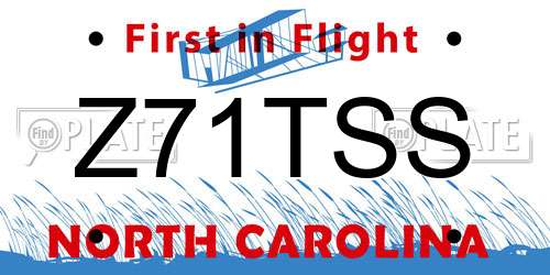 Z71TSS North Carolina License Plate