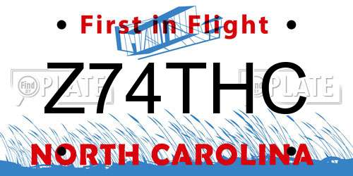 Z74THC North Carolina License Plate