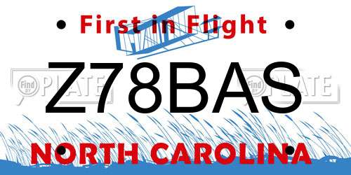 Z78BAS North Carolina License Plate