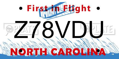 Z78VDU North Carolina License Plate