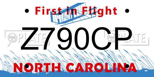 Z790CP North Carolina License Plate