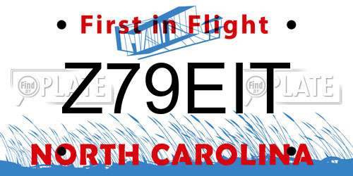 Z79EIT North Carolina License Plate
