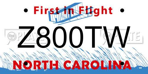 Z800TW North Carolina License Plate