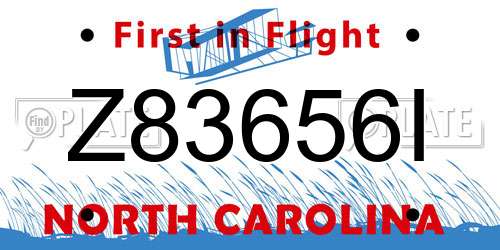 Z83656I North Carolina License Plate