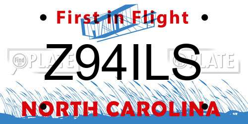 Z94ILS North Carolina License Plate