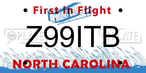 Z99ITB North Carolina License Plate