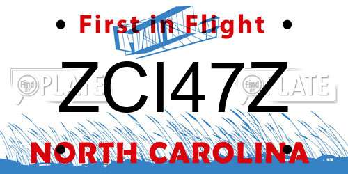 ZCI47Z North Carolina License Plate