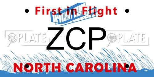 ZCP North Carolina License Plate
