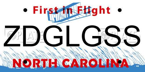 ZDGLGSS North Carolina License Plate