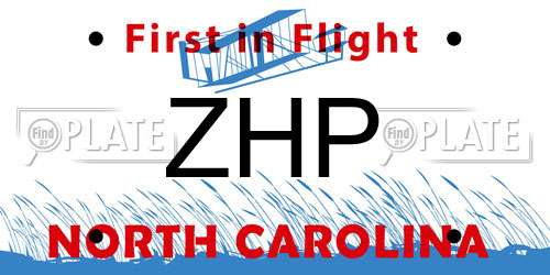ZHP North Carolina License Plate
