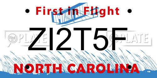 ZI2T5F North Carolina License Plate