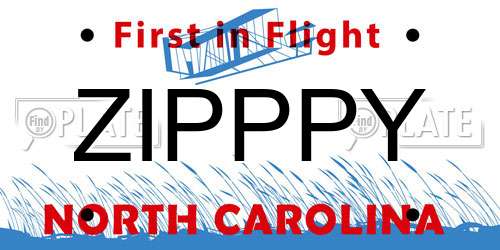 ZIPPPY North Carolina License Plate