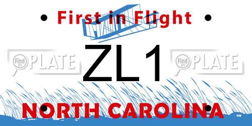 ZL1 North Carolina License Plate