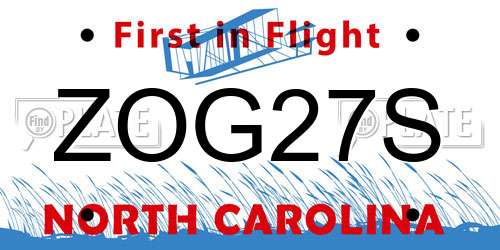 ZOG27S North Carolina License Plate