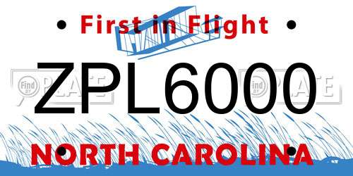 ZPL6000 North Carolina License Plate