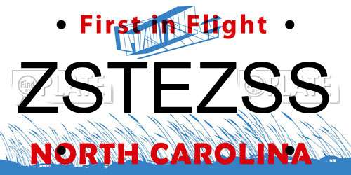 ZSTEZSS North Carolina License Plate